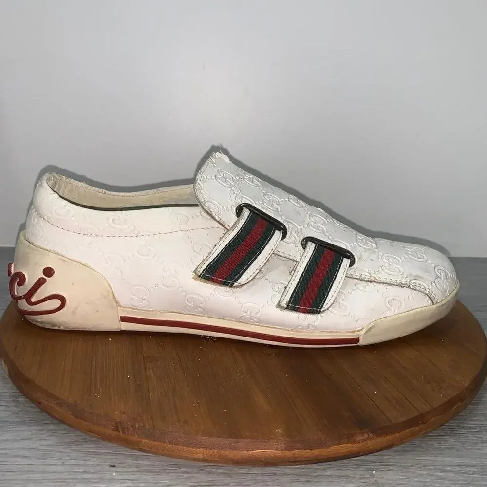 VINTAGE Gucci Boulevard Men's Sneaker Shoes with Straps Size 47 Made in Italy